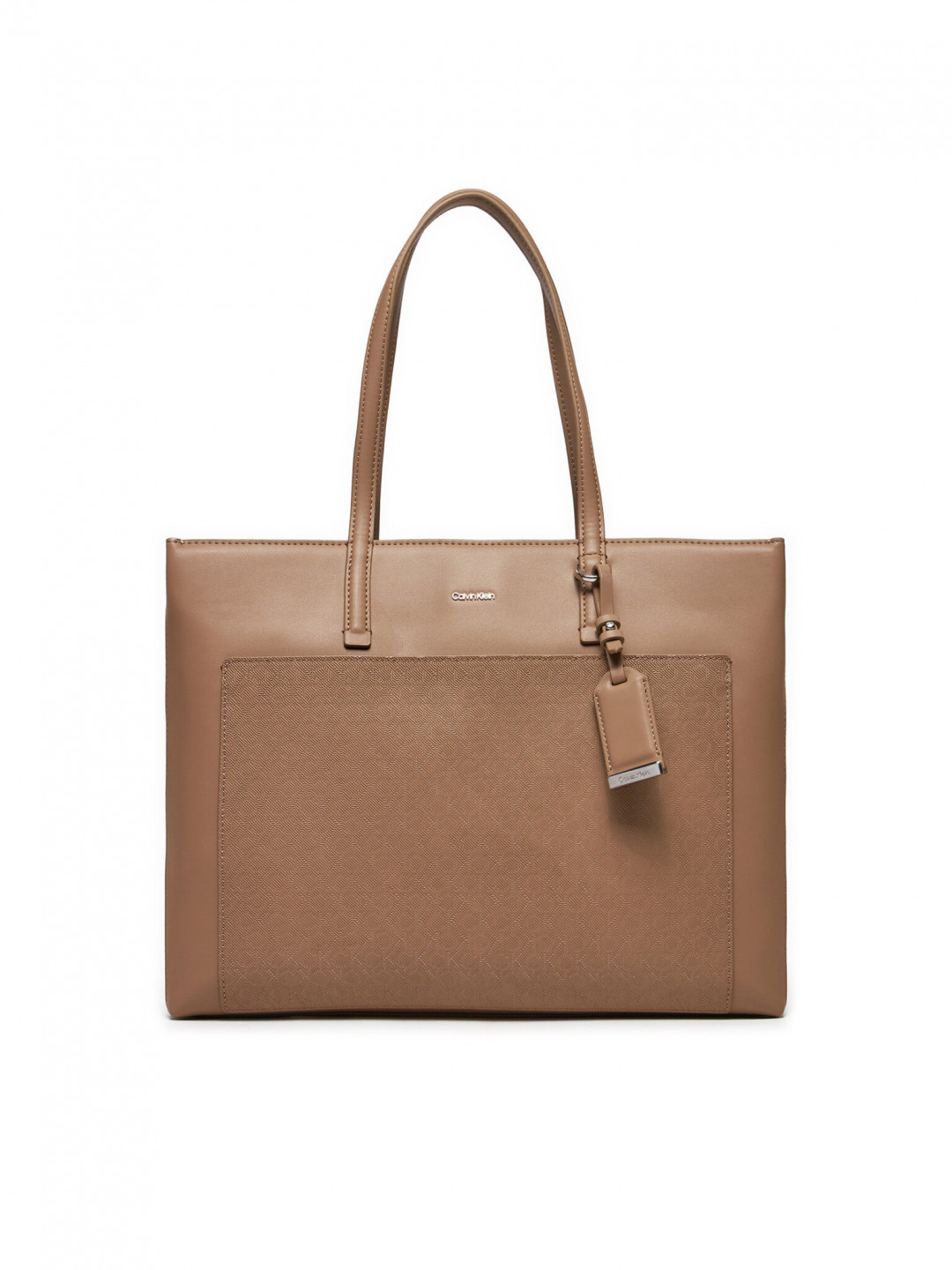 Calvin Klein Kabelka Ck Must Medium Shopper Mono K60K612774 Béžová